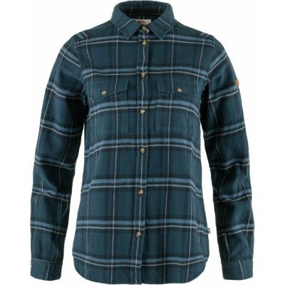 Fjällräven Women's Övik Heavy Flannel Shirt Indigo Blue-Dark Navy