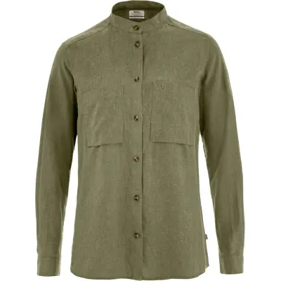 Fjällräven Women's Övik Hemp Shirt Long Sleeve Green