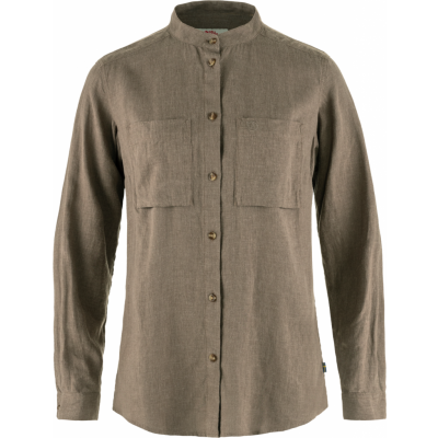 Fjällräven Women's Övik Hemp Shirt Long Sleeve Suede Brown