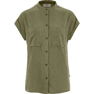 Fjällräven Women's Övik Hemp Shirt Short Sleeve Green