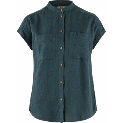 Fjällräven Women's Övik Hemp Shirt Short Sleeve Mountain Blue