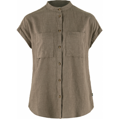 Fjällräven Women's Övik Hemp Shirt Short Sleeve Suede Brown