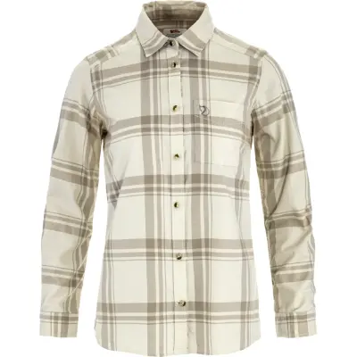 Fjällräven Women's Övik Lite Flannel Shirt Chalk White-fossil