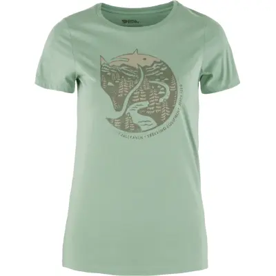 Fjällräven Women's Arctic Fox Print T-shirt Misty Green
