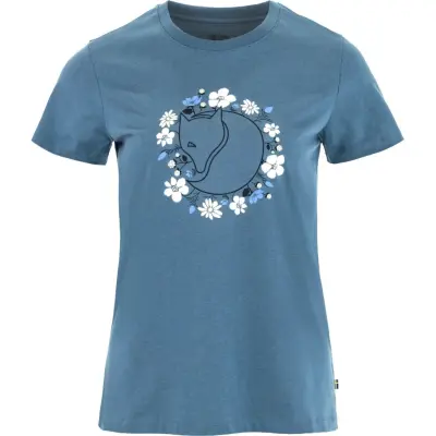 Fjällräven Women's Fjällblomster Fox T-Shirt Dawn Blue