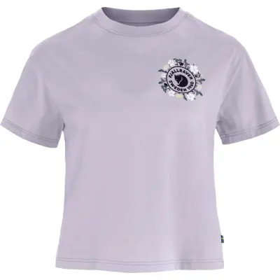 Fjällräven Women's Fjällblomster Logo T-Shirt Lavender Mist