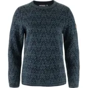 Fjällräven Women's Snow Round Neck Sweater Dark Navy