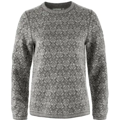 Fjällräven Women's Snow Round Neck Sweater Grey