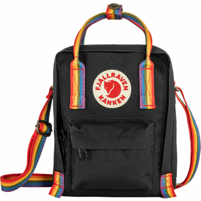 Fjällräven Kånken Rainbow Sling Black/Rainbow Pattern