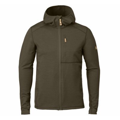 Keb Fleece Hoodie M, Dark Olive, S,  Fjällräven