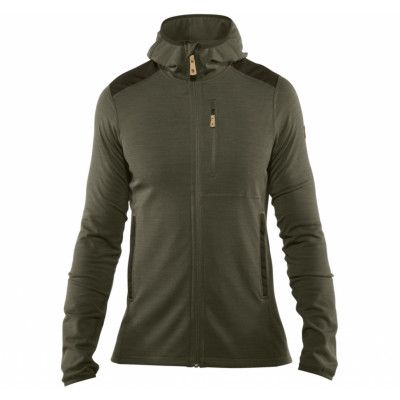 Keb Fleece Hoodie M, Laurel Green-Deep Forest, Xs,  Fjällräven