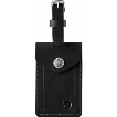 Fjällräven Leather Luggage Tag Black