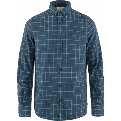 Fjällräven Men's Övik Flannel Shirt Indigo Blue-Flint Grey