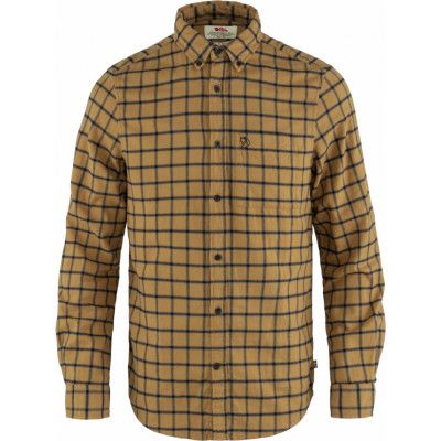 Fjällräven Men's Övik Flannel Shirt Buckwheat Brown-Dark Navy