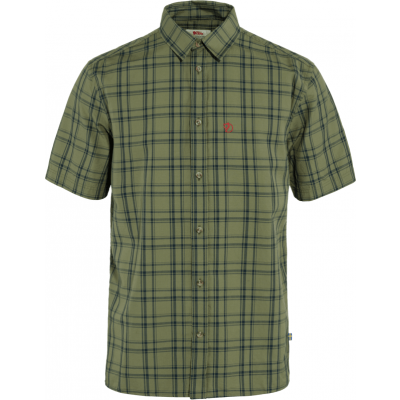 Fjällräven Men's Övik Lite Shirt Short Sleeve Green-Dark Navy