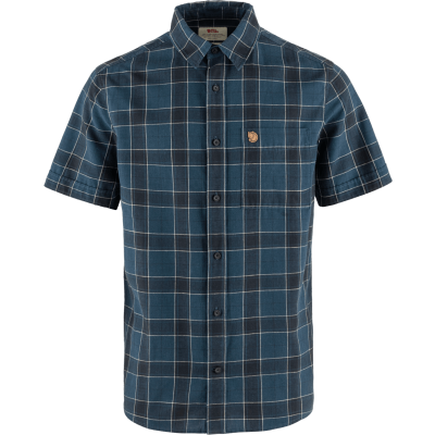 Fjällräven Men's Övik Travel Shirt Short Sleeve Indigo Blue-Dark Navy