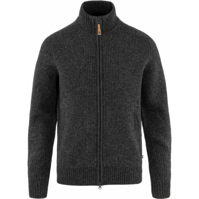 Fjällräven Men's Övik Zip Cardigan Knit Dark Grey