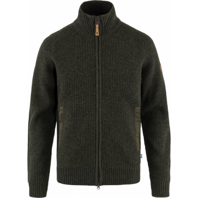 Fjällräven Men's Övik Zip Cardigan Knit Dark Olive