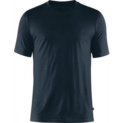 Fjällräven Men's Abisko Wool Short Sleeve Dark Navy