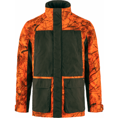Fjällräven Men's Brenner Pro Padded Jacket Orange Multi Camo-Deep Forest