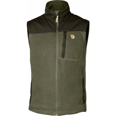 Fjällräven Men's Buck Fleece Vest Laurel Green/Deep Forest