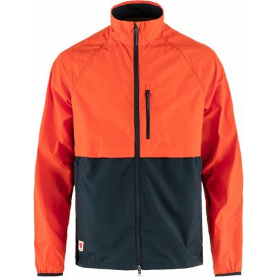 Fjällräven Men's HC Hybrid Wind Jacket Dark Navy-Flame Orange