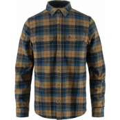Men's Singi Heavy Flannel Shirt Dark Navy-Buckwheat Brown