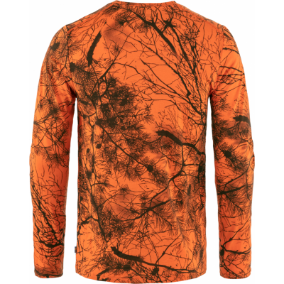 Fjällräven Men's Värmland Wool Long Sleeve Orange Multi Camo