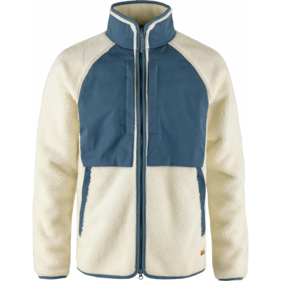 Fjällräven Men's Vardag Pile Jacket Chalk White-Indigo Blue