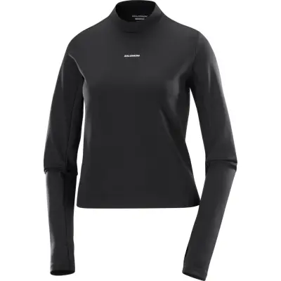 Salomon Women's Shkout Bliss Long Sleeve Tee Deep Black
