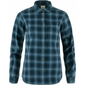 Fjällräven Women's Övik Flannel Shirt Dark Navy-Indigo Blue