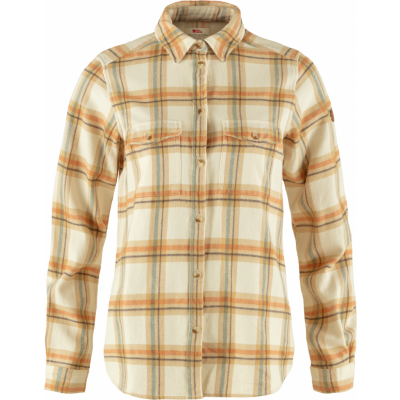 Fjällräven Women's Övik Heavy Flannel Shirt Chalk White-Dune Beige