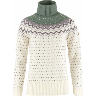 Fjällräven Women's Övik Knit Roller Neck Chalk White-Patina Green