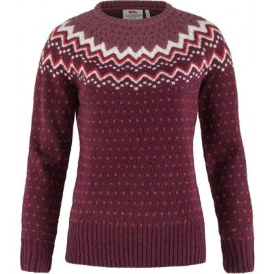 Fjällräven Women's Övik Knit Sweater Dark Garnet