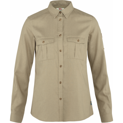 Fjällräven Women's Övik Travel Shirt Long Sleeve Sand Stone