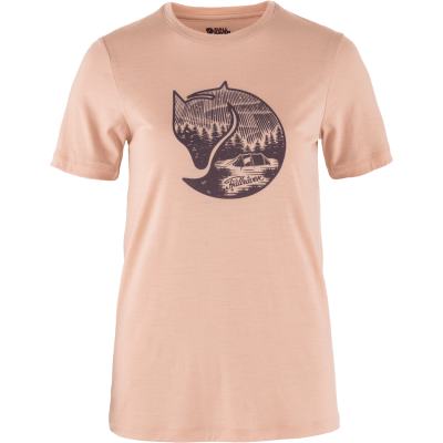 Fjällräven Women's Abisko Wool Fox Short Sleeve Chalk Rose-Port