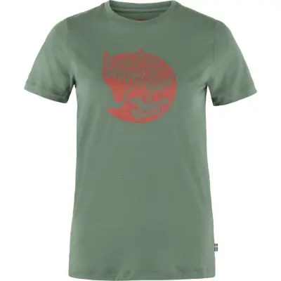 Fjällräven Women's Abisko Wool Fox Short Sleeve Patina Green/Terracotta Brown