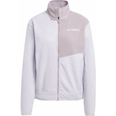Adidas Women's Terrex Multi Full-Zip Fleece Jacket Silver Dawn/Preloved Fig
