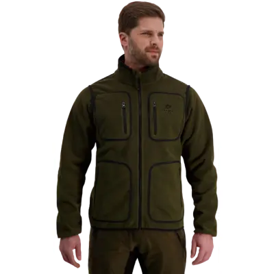 Alaska 1795 M's Elk Hunter Reversible Fleece Jacket Moss Brown/Blaze 3D