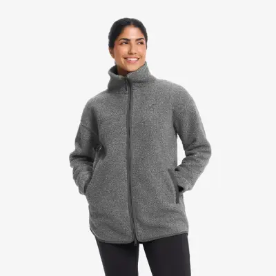 Bigfoot Full-zip Fleece Jacket Dam Dark Grey Melange, Storlek:3XL