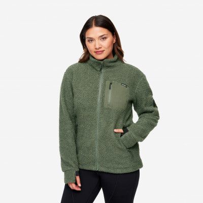 Bigfoot Pile Fleece - Dam - Dusty Green, Storlek:XS - Dam>Tröjor>Fleece