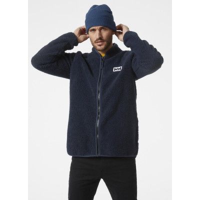 Box Pile Jacket, 597 Navy, M,  Fleecetröjor