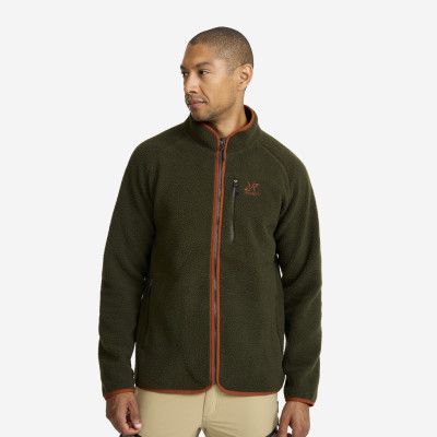 Canyon Full-zip Pile Fleece Herr Forest Night/Rusty Orange, Storlek:S