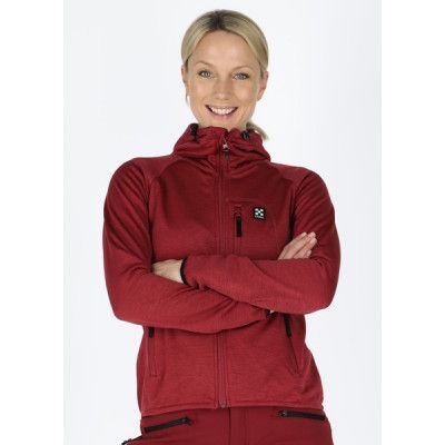 Colorado Stretch Melange Hood W, Burgundy Melange, 46,  Tröjor