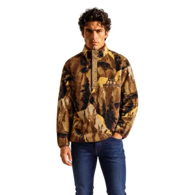 Columbia Helvetia II Printed Half Snap Fleece fleecejacka för herr