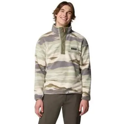 Columbia M Helvetia II Printed Half Snap Fleece Safari Rouge Valley