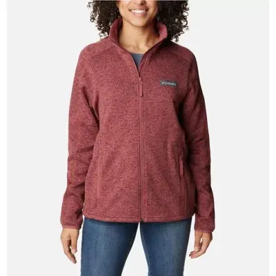 Columbia W Sweater Weather Full Zip Beetroot Heather Beetroot Heather L