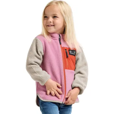 Didriksons Kids' Anten Full Zip Light Heather Pink