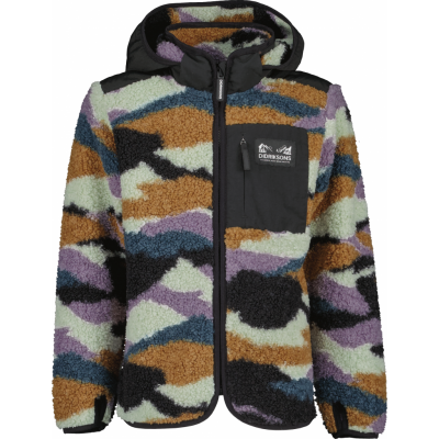 Didriksons Kids' Exa Printed Full Zip 2 Mountain Flow
