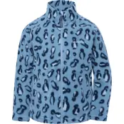 Didriksons Kids' Monte Printed Full-Zip Penguino Blue